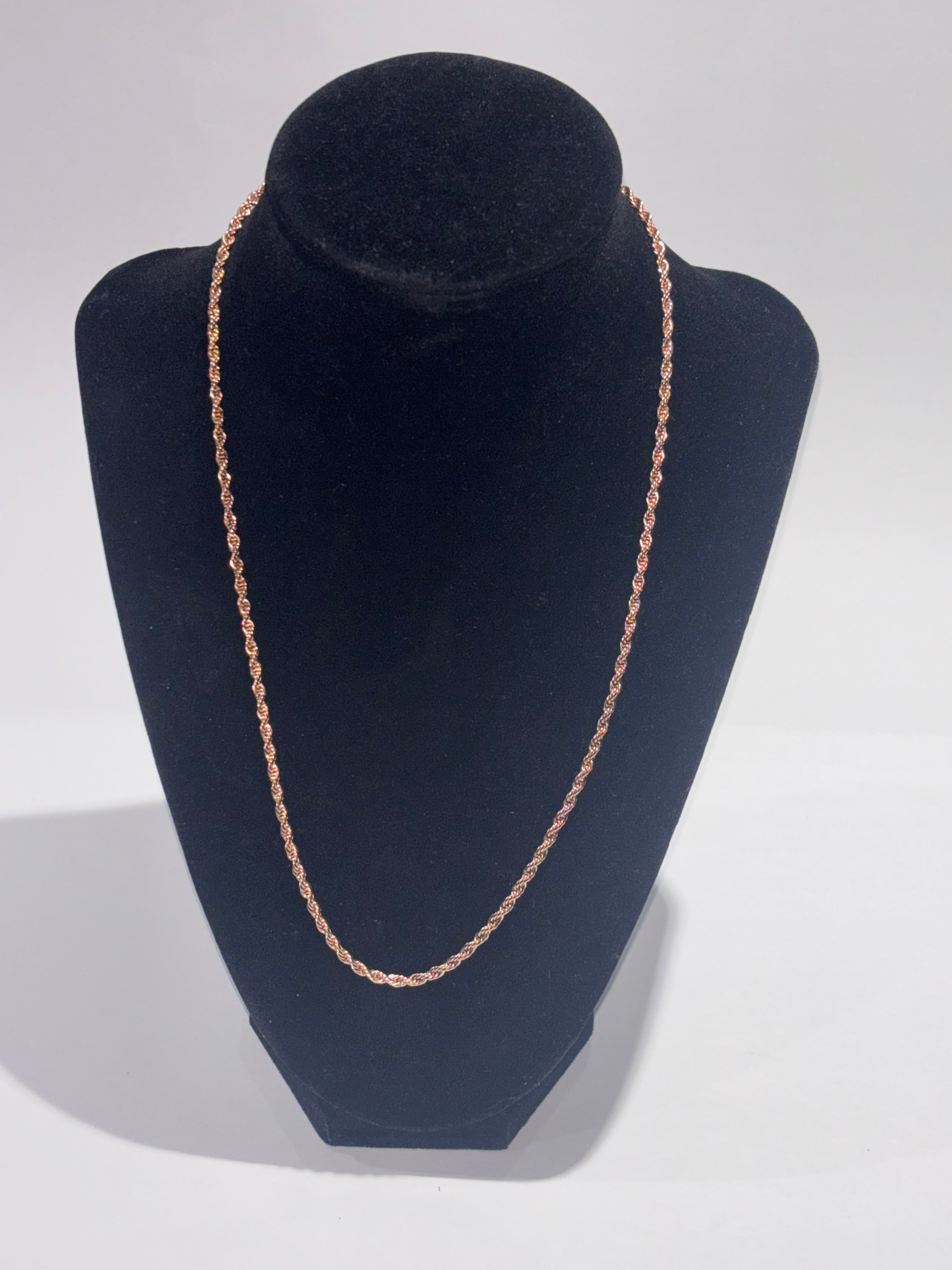 Rose Gold Rope Chain - 2mm