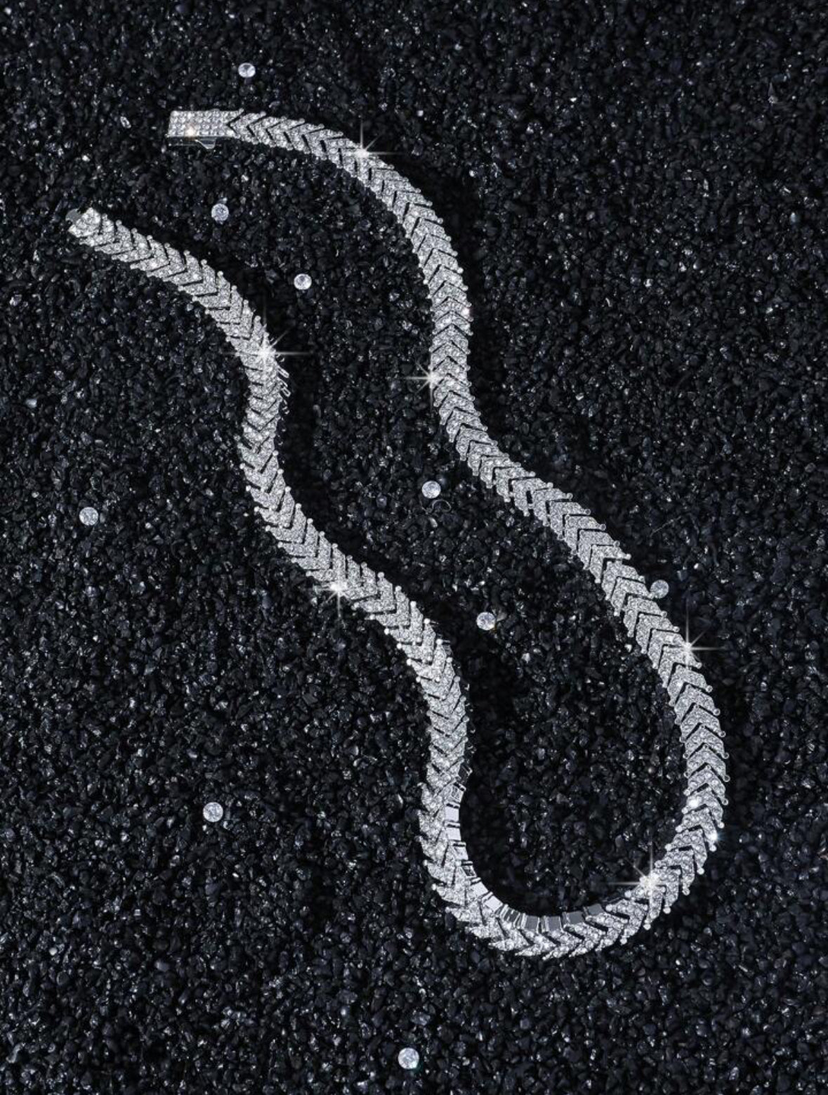 Iced Out Snake Cuban Link Chain